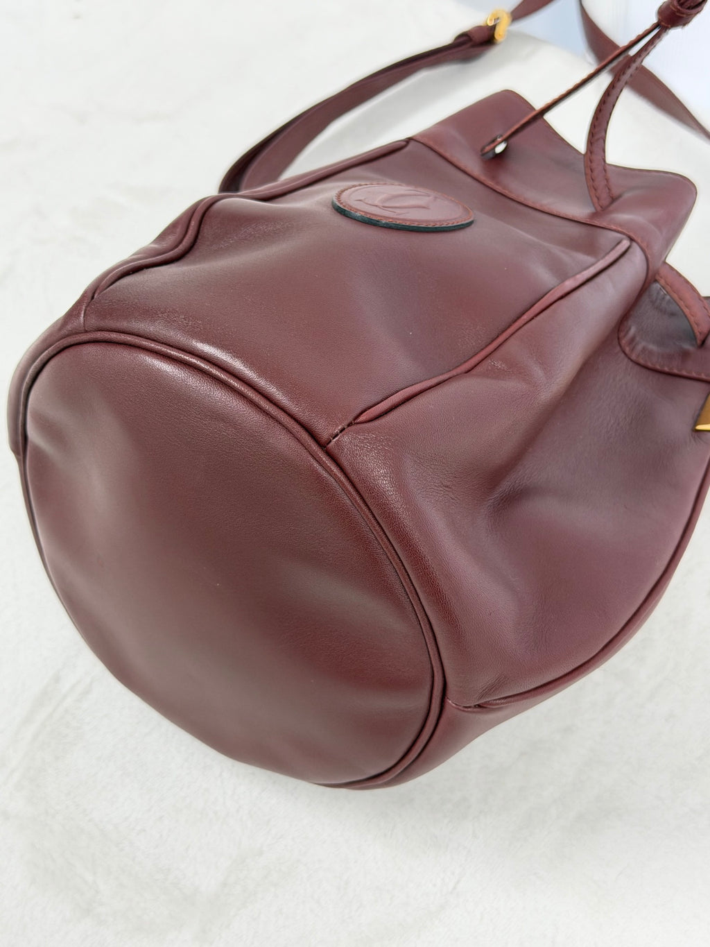 CARTIER Burgundy Bucket Mini Shoulderbag