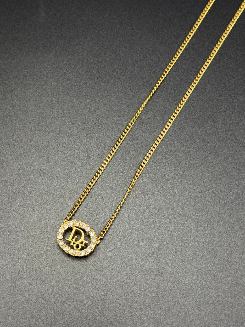 CHRISTIAN DIOR Rhinestone Necklace/earrings Set