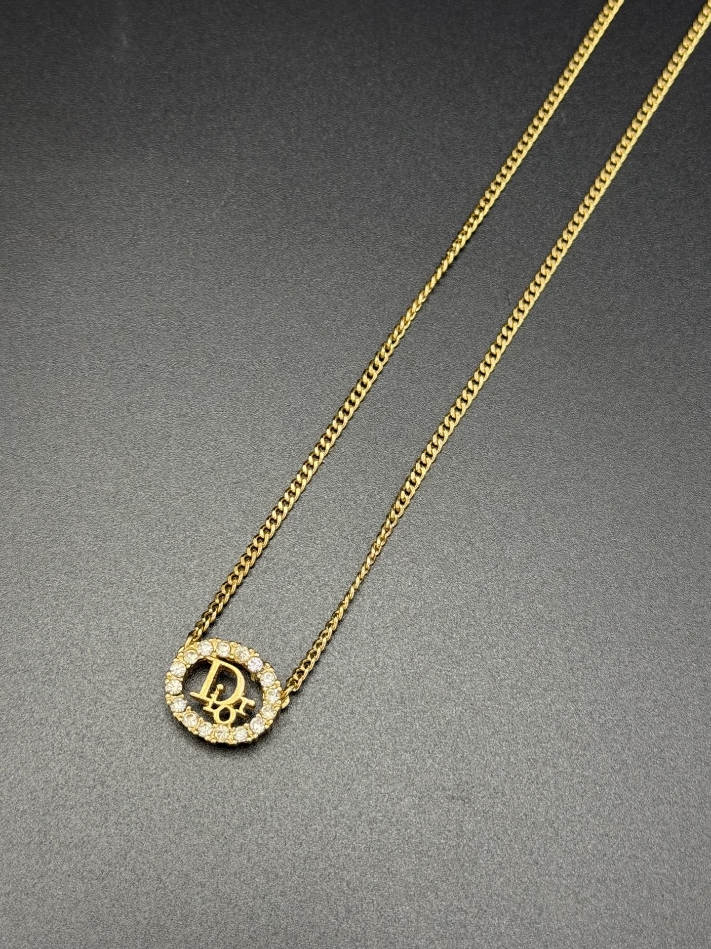 CHRISTIAN DIOR Rhinestone Necklace/earrings Set
