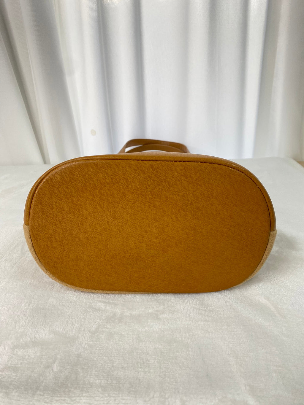 BURBERRY Spliced Leather Bucket Bag