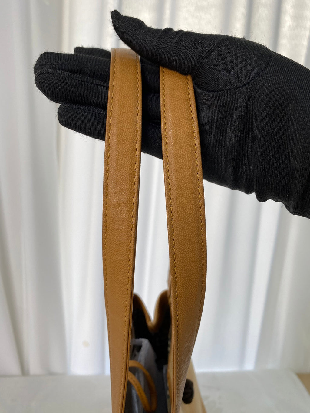 BURBERRY Spliced Leather Bucket Bag