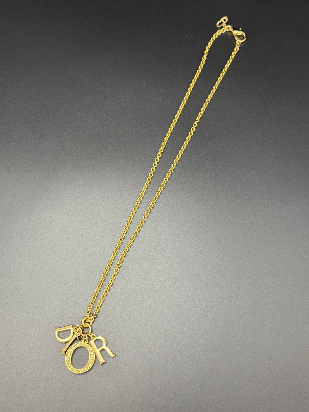 CHRISTIAND DIOR Logo Necklace