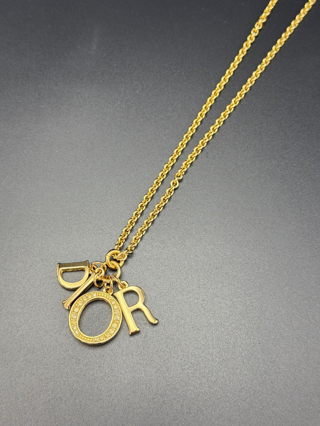 CHRISTIAND DIOR Logo Necklace