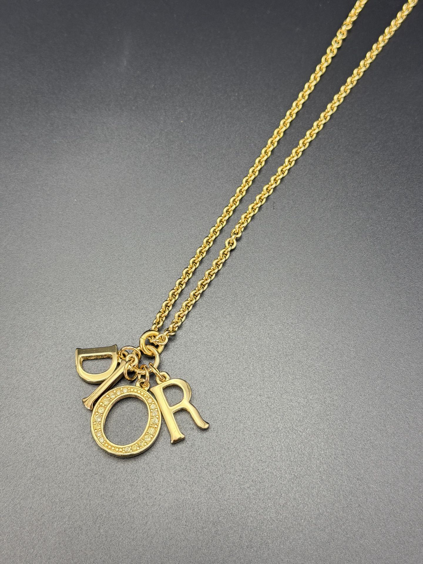 CHRISTIAND DIOR Logo Necklace