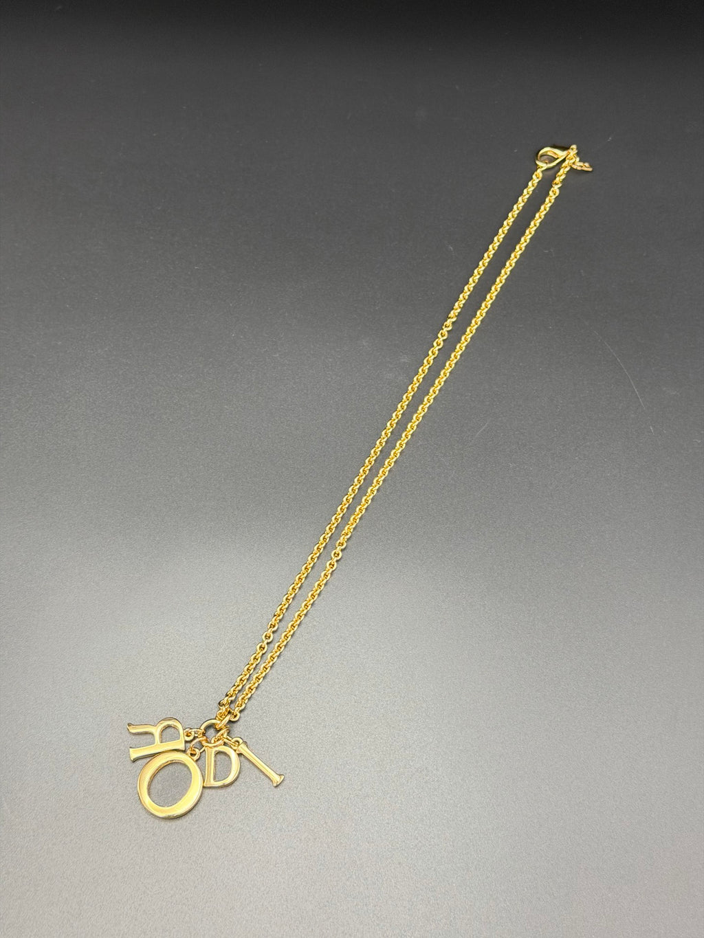 CHRISTIAND DIOR Logo Necklace
