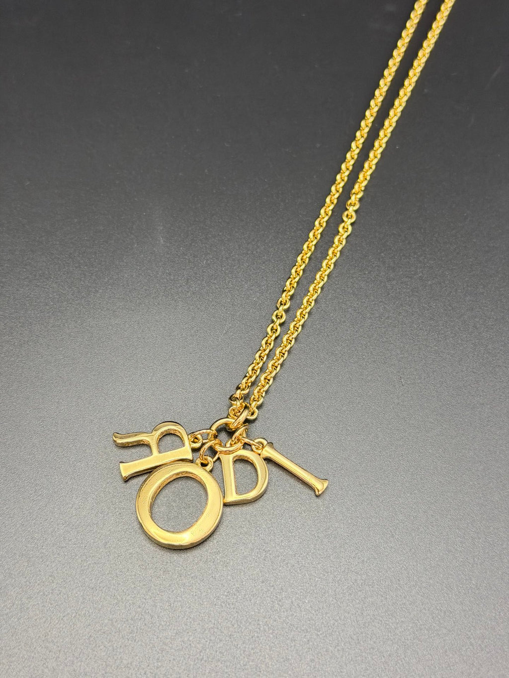 CHRISTIAND DIOR Logo Necklace