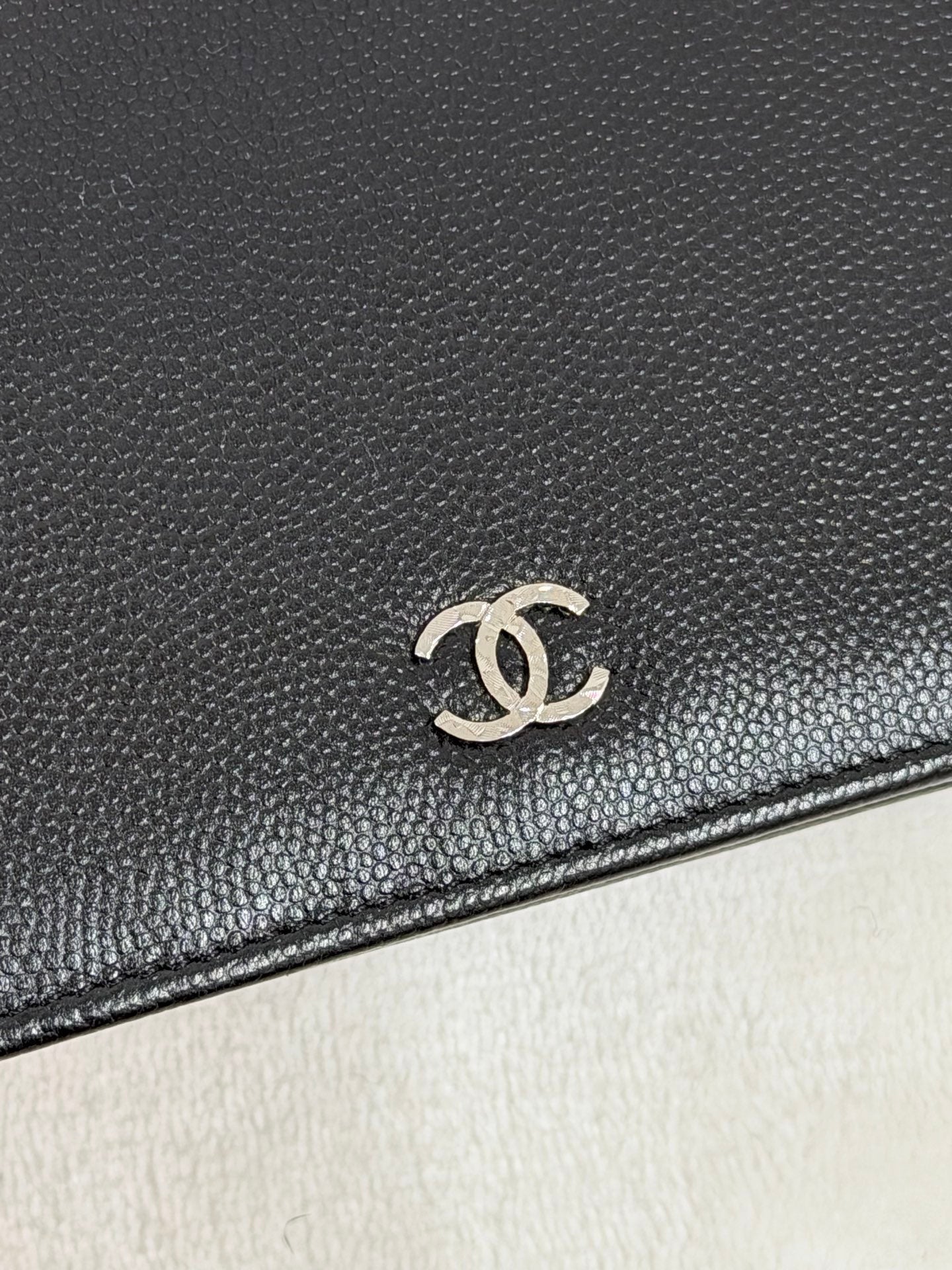 CHANEL Double-C Genuine Bifold Wallet