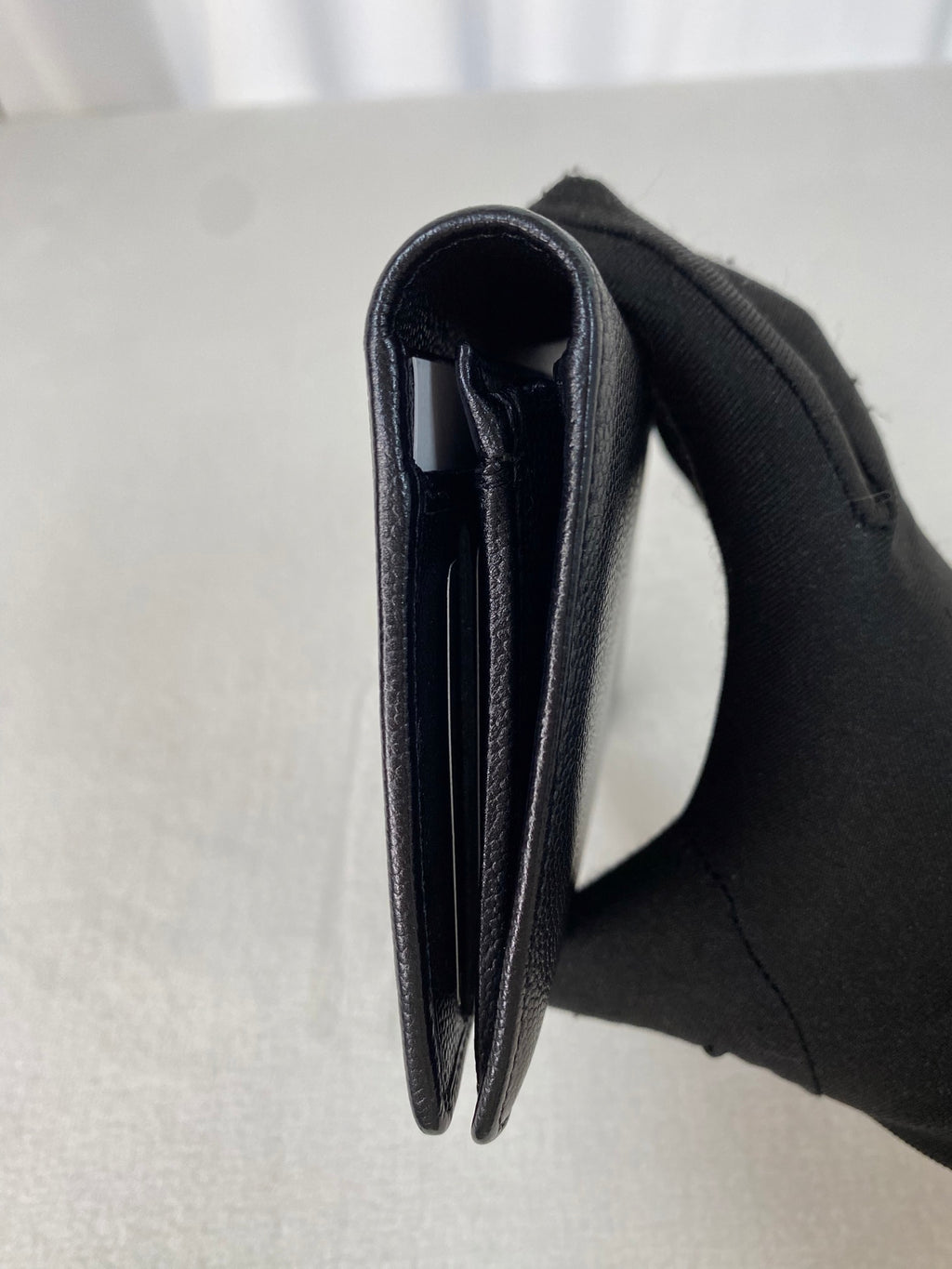 CHANEL Double-C Genuine Bifold Wallet