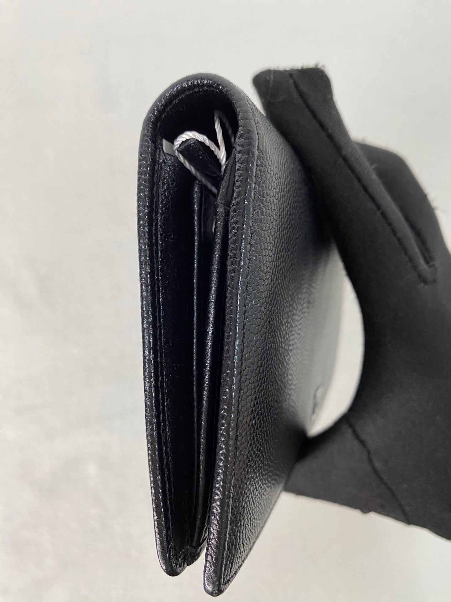 CHANEL Double-C Genuine Bifold Wallet