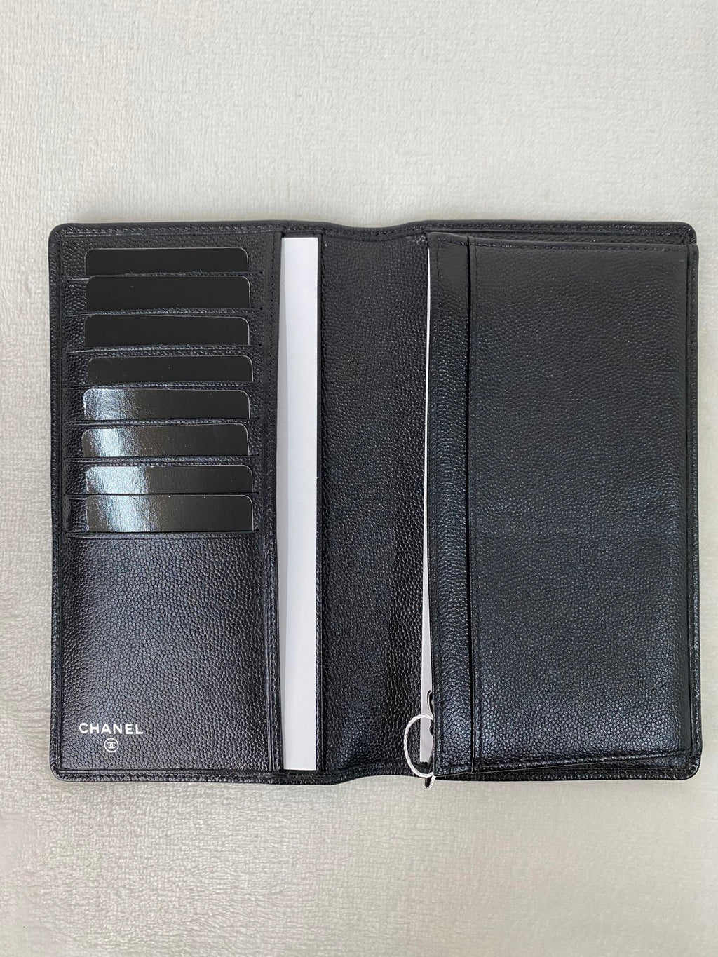 CHANEL Double-C Genuine Bifold Wallet