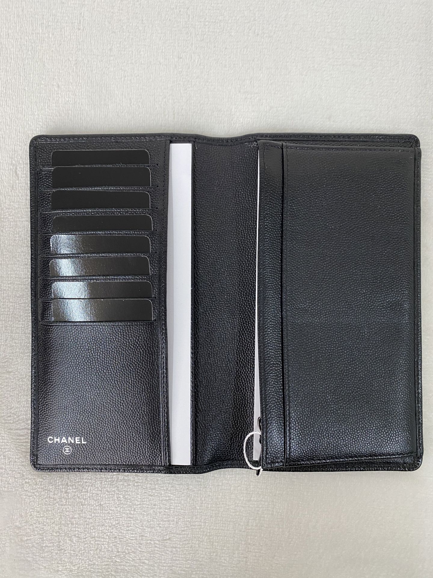 CHANEL Double-C Genuine Bifold Wallet