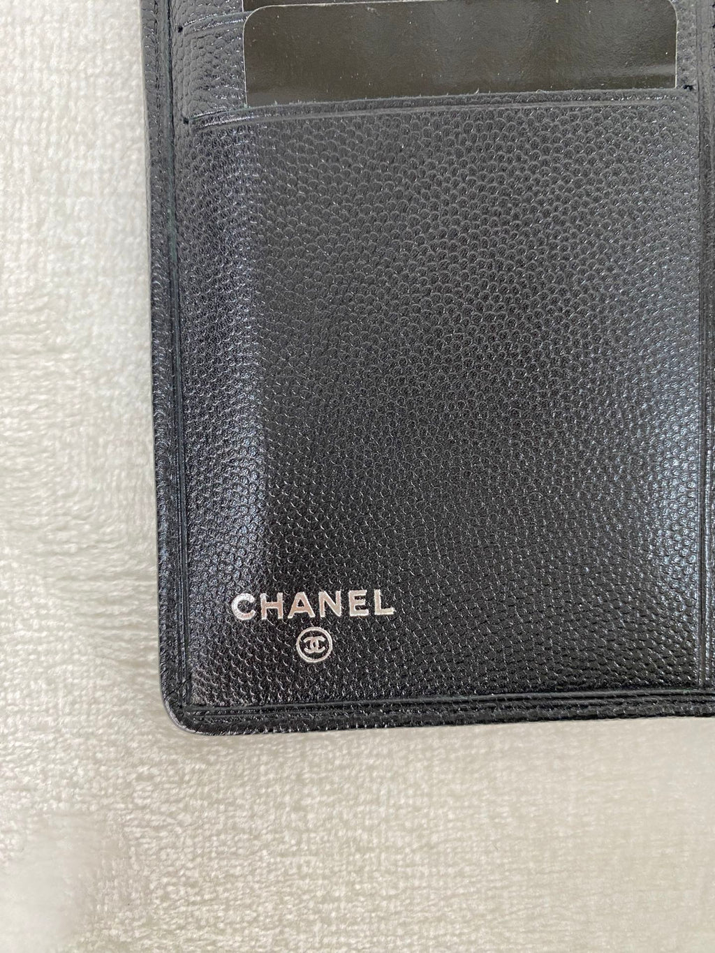CHANEL Double-C Genuine Bifold Wallet