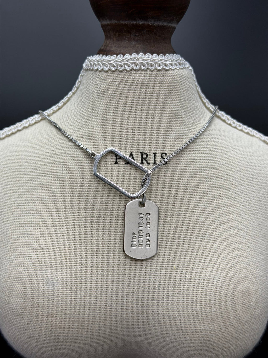 CHRISTIAN DIOR Label Nacklace