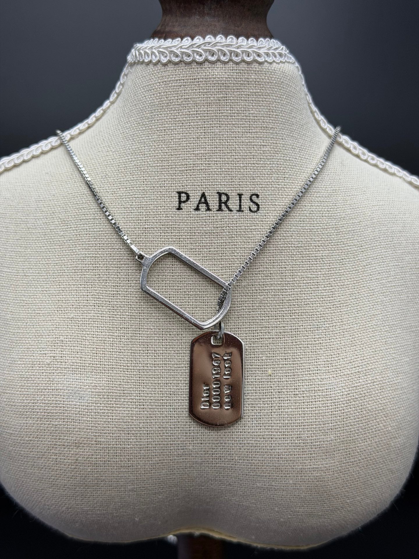 CHRISTIAN DIOR Label Nacklace