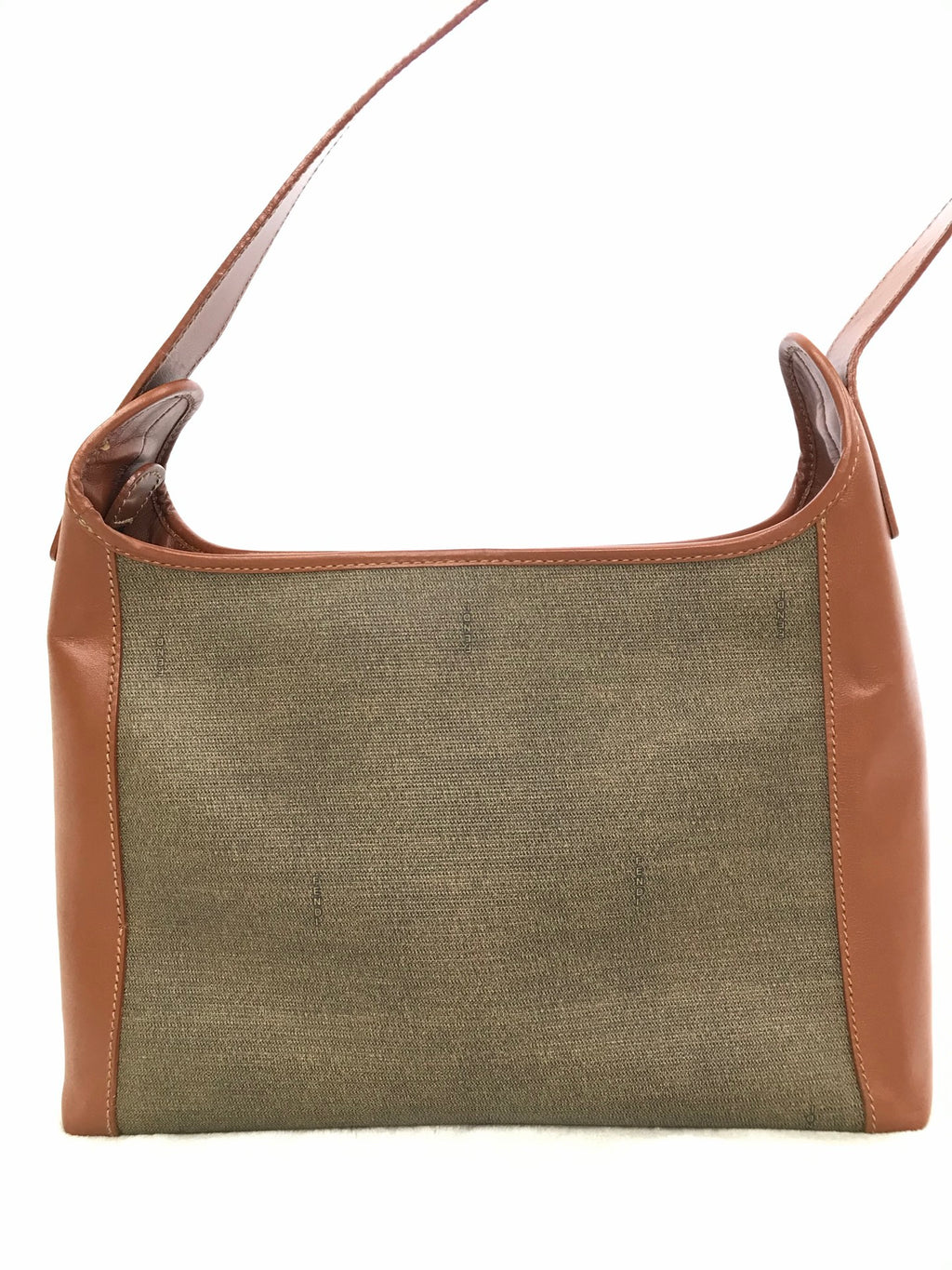 FENDI  Double-F Logo Color-blocked Leather Handbag