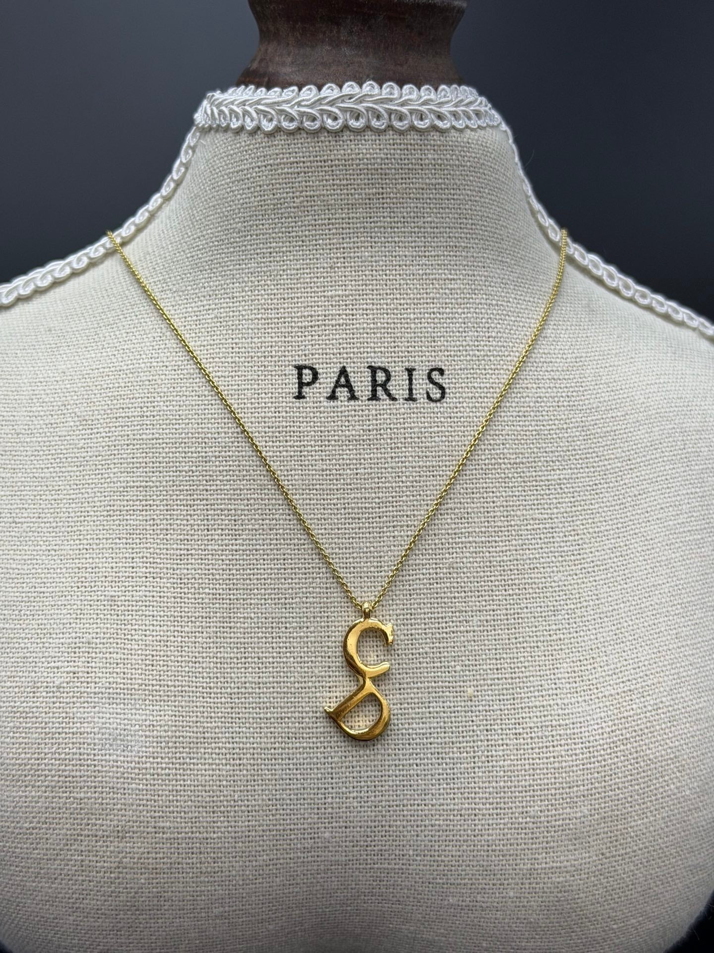 CHRISTIAN  DIOR  CD logo Necklace