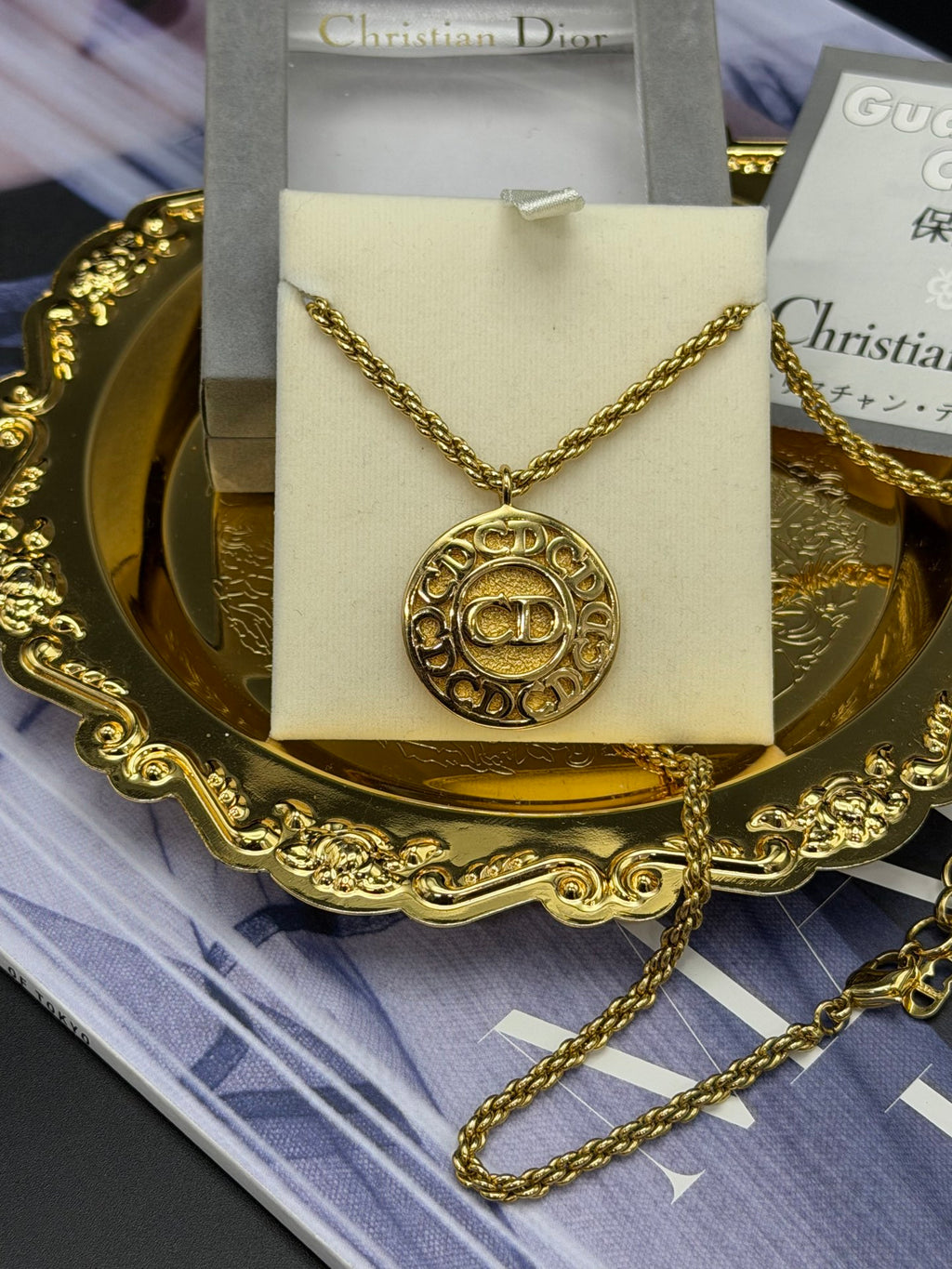 CHRISTIAN DIOR LOGO Necklace