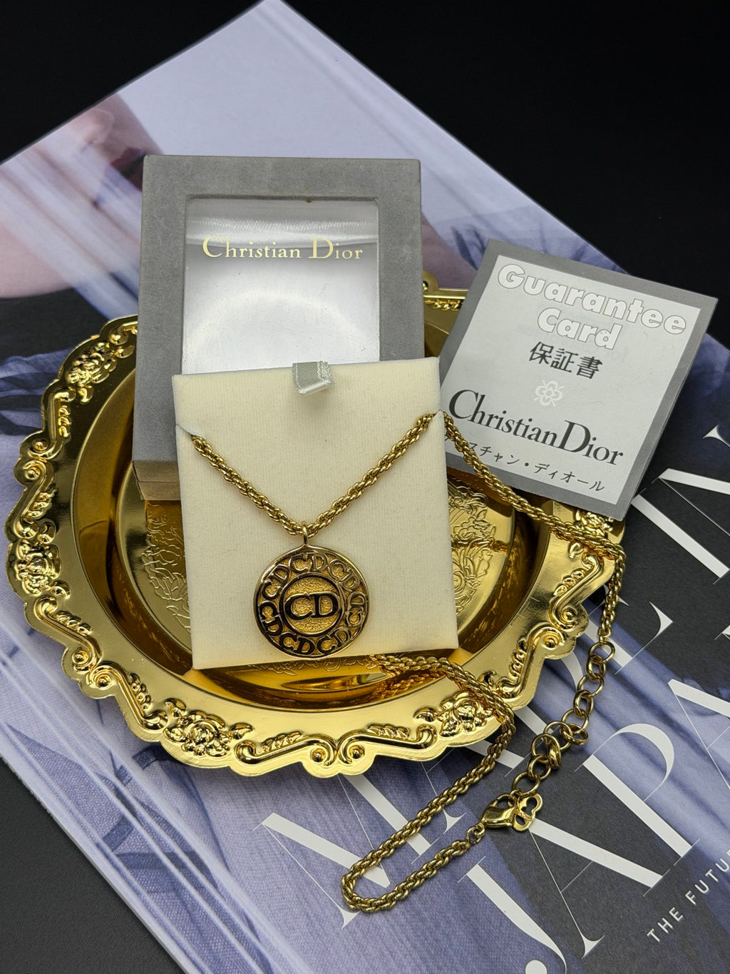 CHRISTIAN DIOR LOGO Necklace