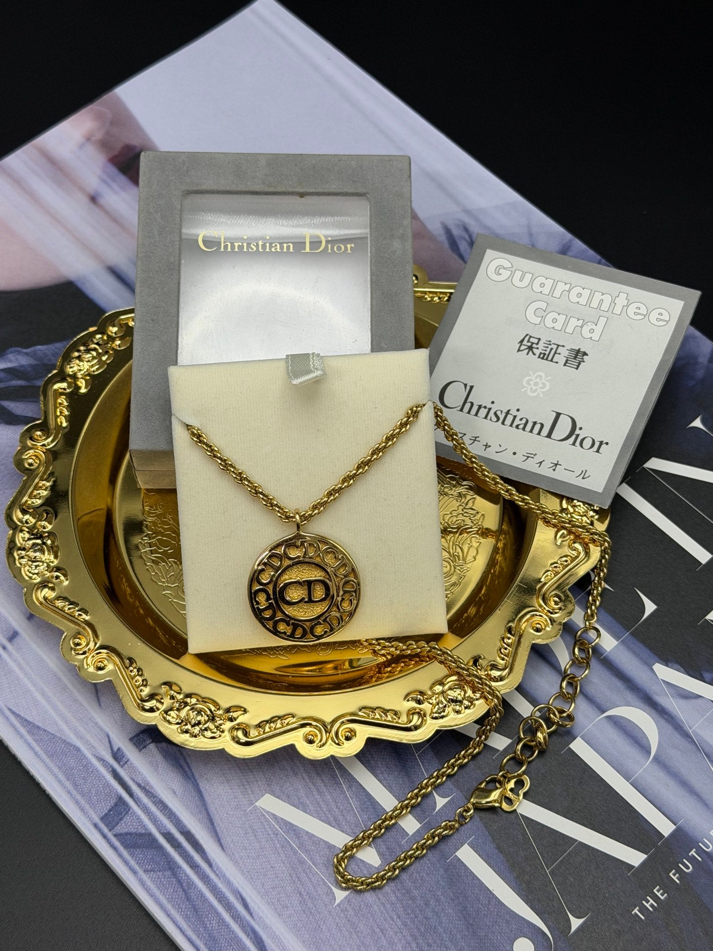 CHRISTIAN DIOR LOGO Necklace