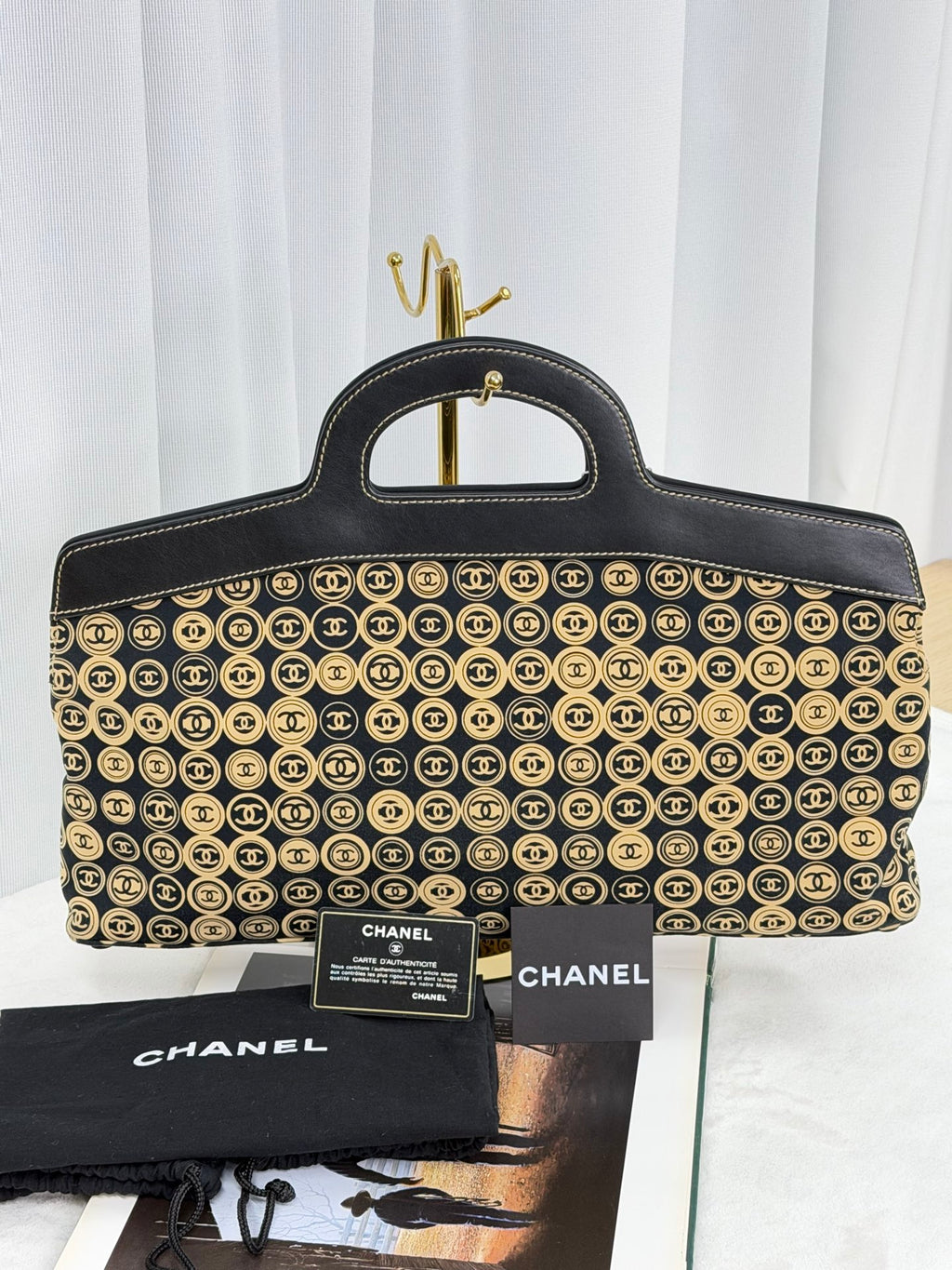 CHANEL Coin Pattern Handbag