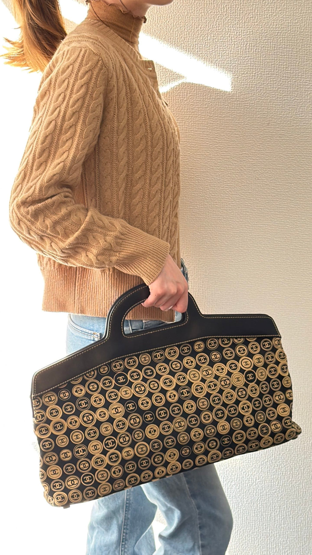 CHANEL Coin Pattern Handbag