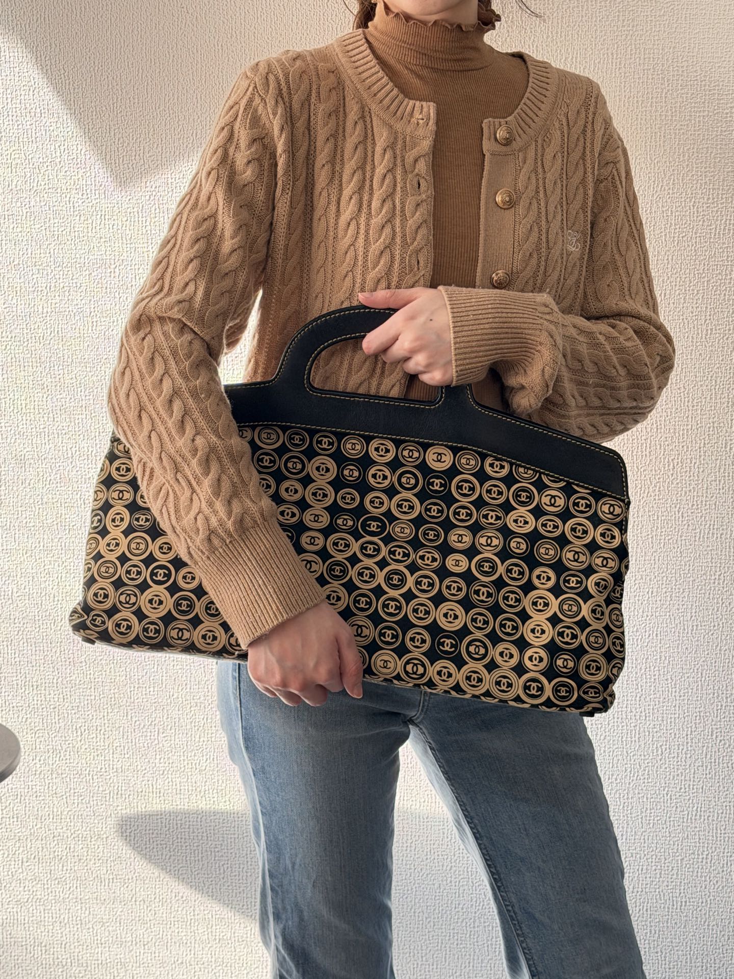 CHANEL Coin Pattern Handbag