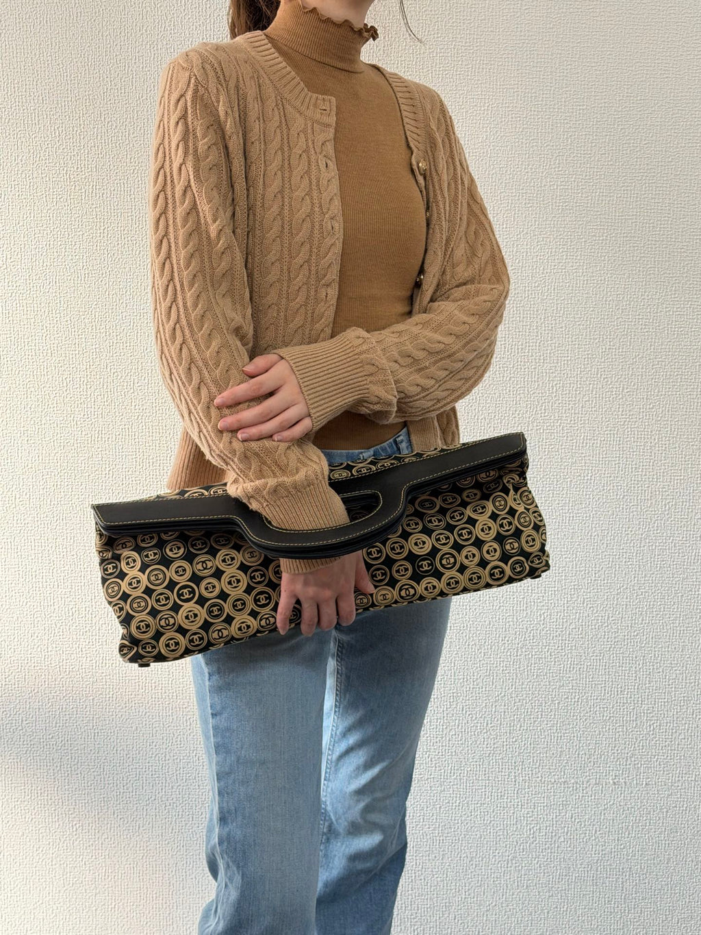 CHANEL Coin Pattern Handbag