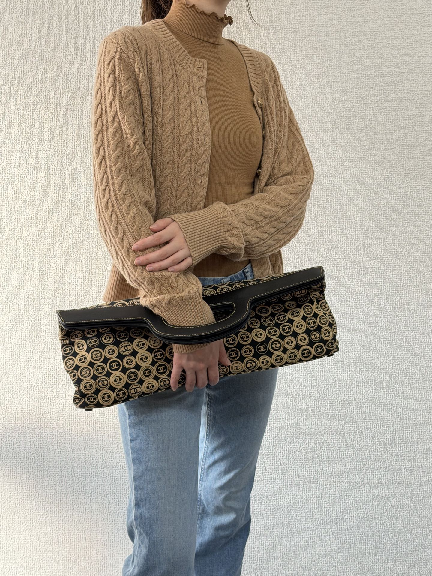 CHANEL Coin Pattern Handbag