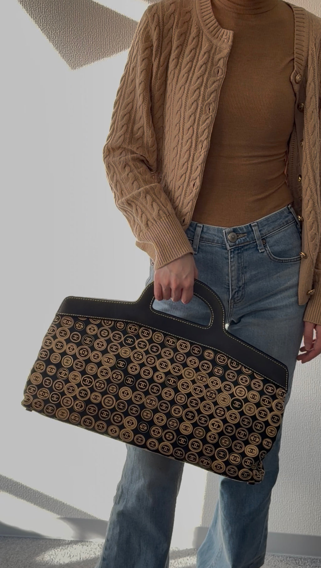 CHANEL Coin Pattern Handbag