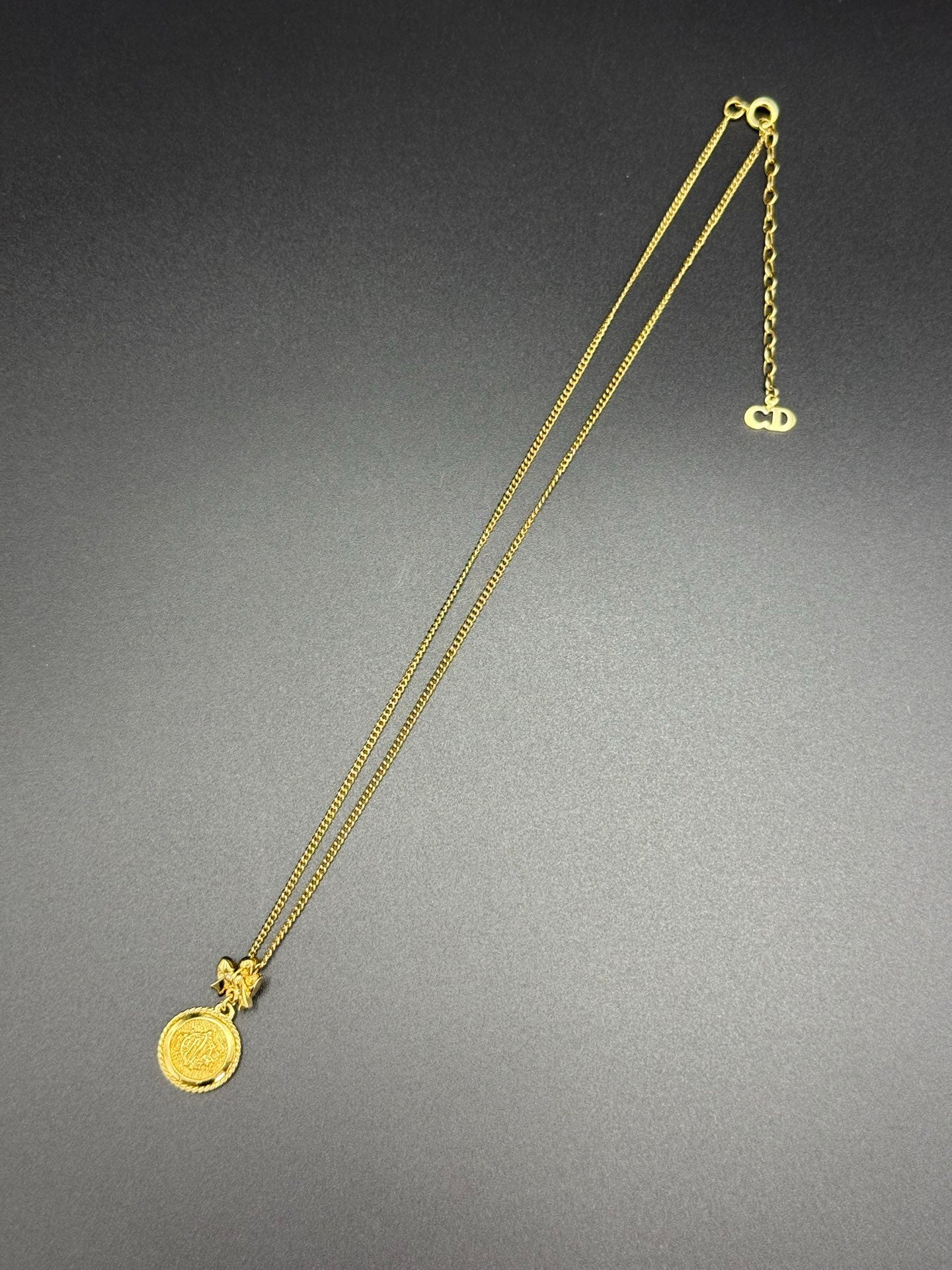 CHRISTIAN DIOR Pumpkin Carraige Pattern Necklace