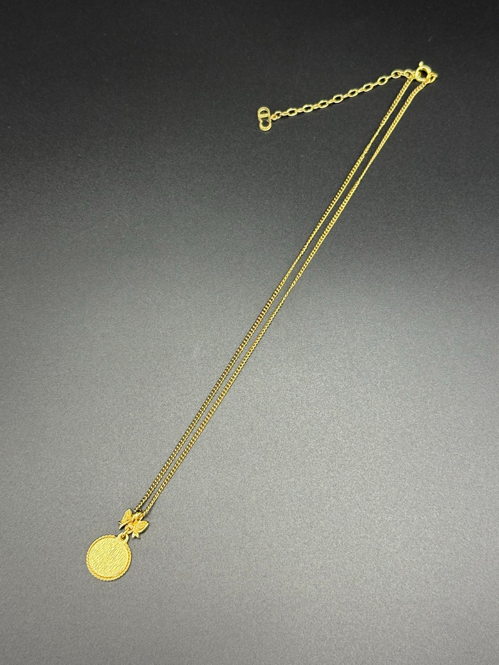 CHRISTIAN DIOR Pumpkin Carraige Pattern Necklace
