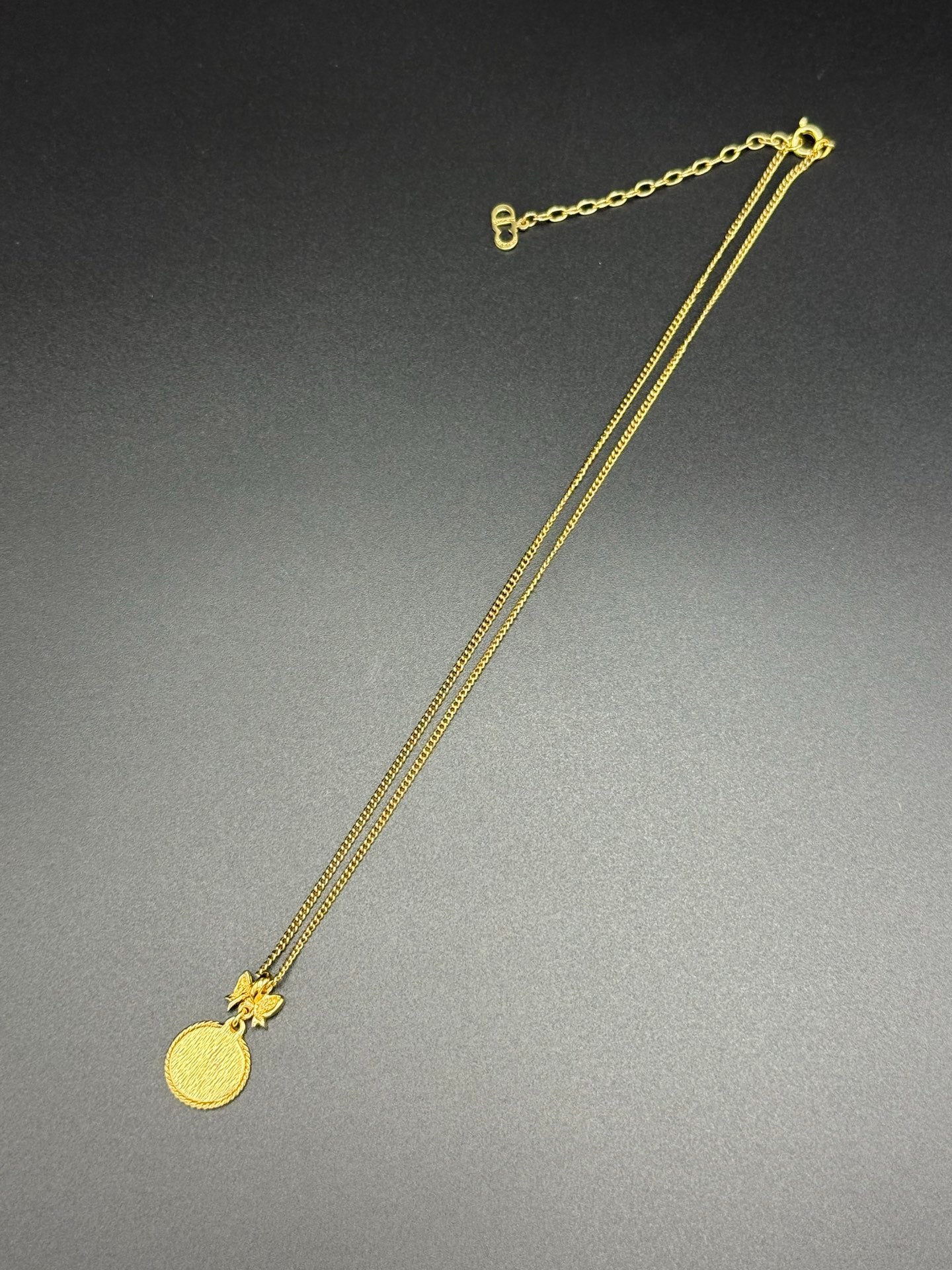 CHRISTIAN DIOR Pumpkin Carraige Pattern Necklace
