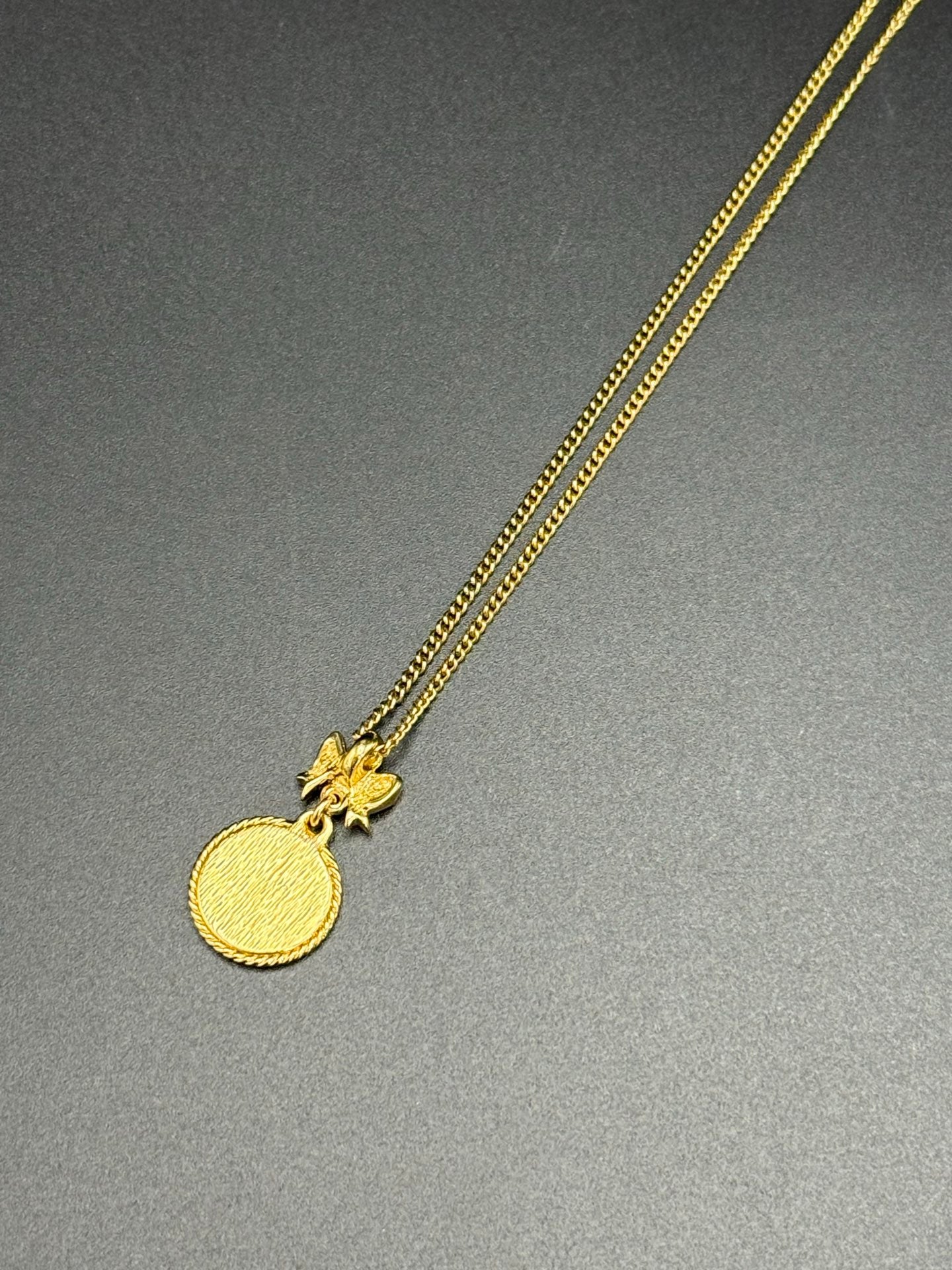 CHRISTIAN DIOR Pumpkin Carraige Pattern Necklace