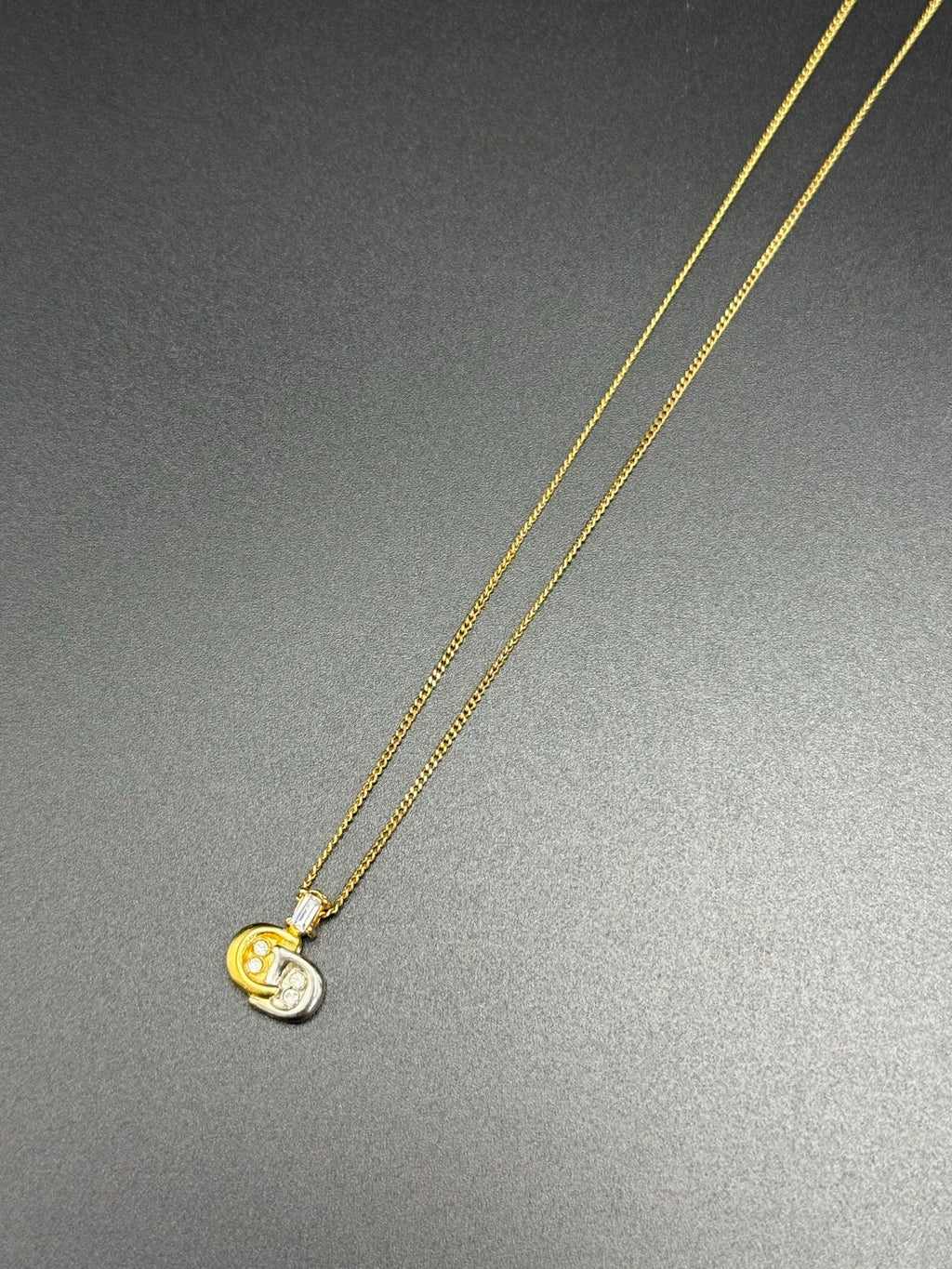 CHRISTIAN DIOR CD Rheinstone Necklace