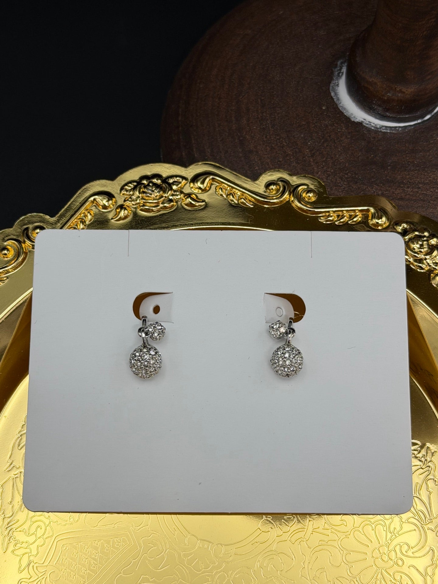 CHRISTIAN DIOR Rheinstone Earring Clips
