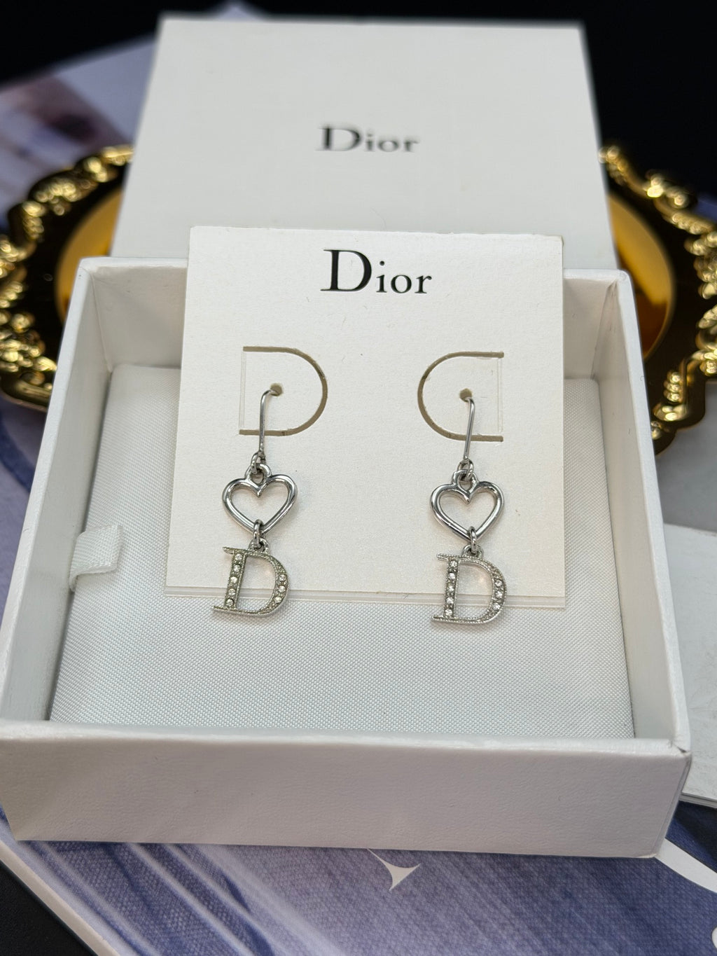 CHRISTIAN DIOR Rhinestone Earrings