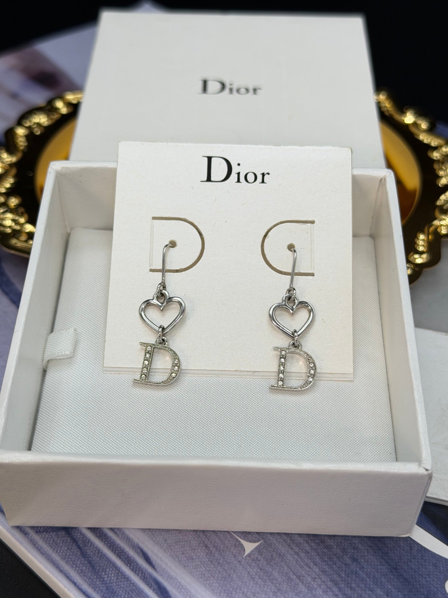 CHRISTIAN DIOR Rhinestone Earrings