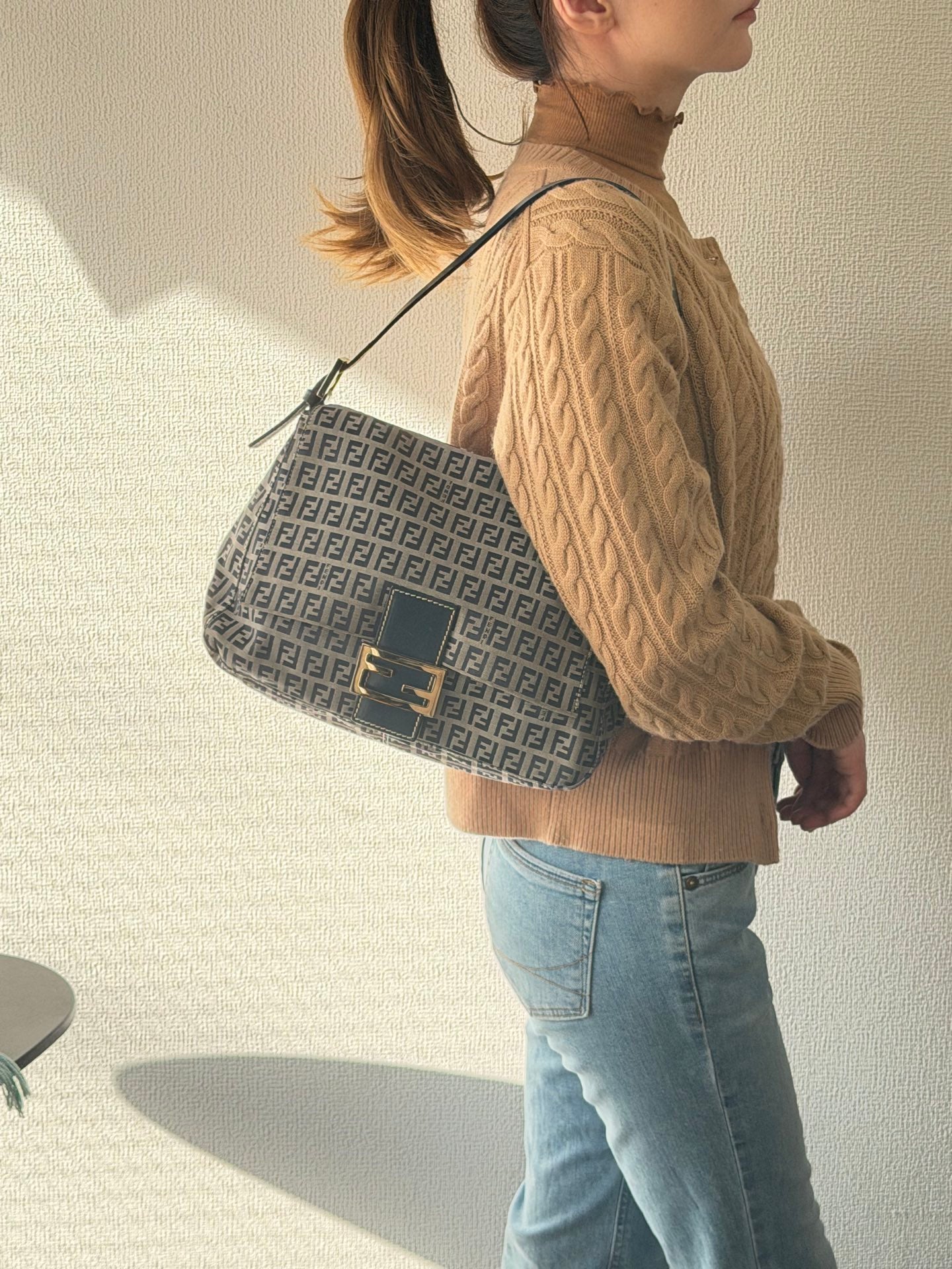 FENDI  Zucchino Hobo Shoulderbag