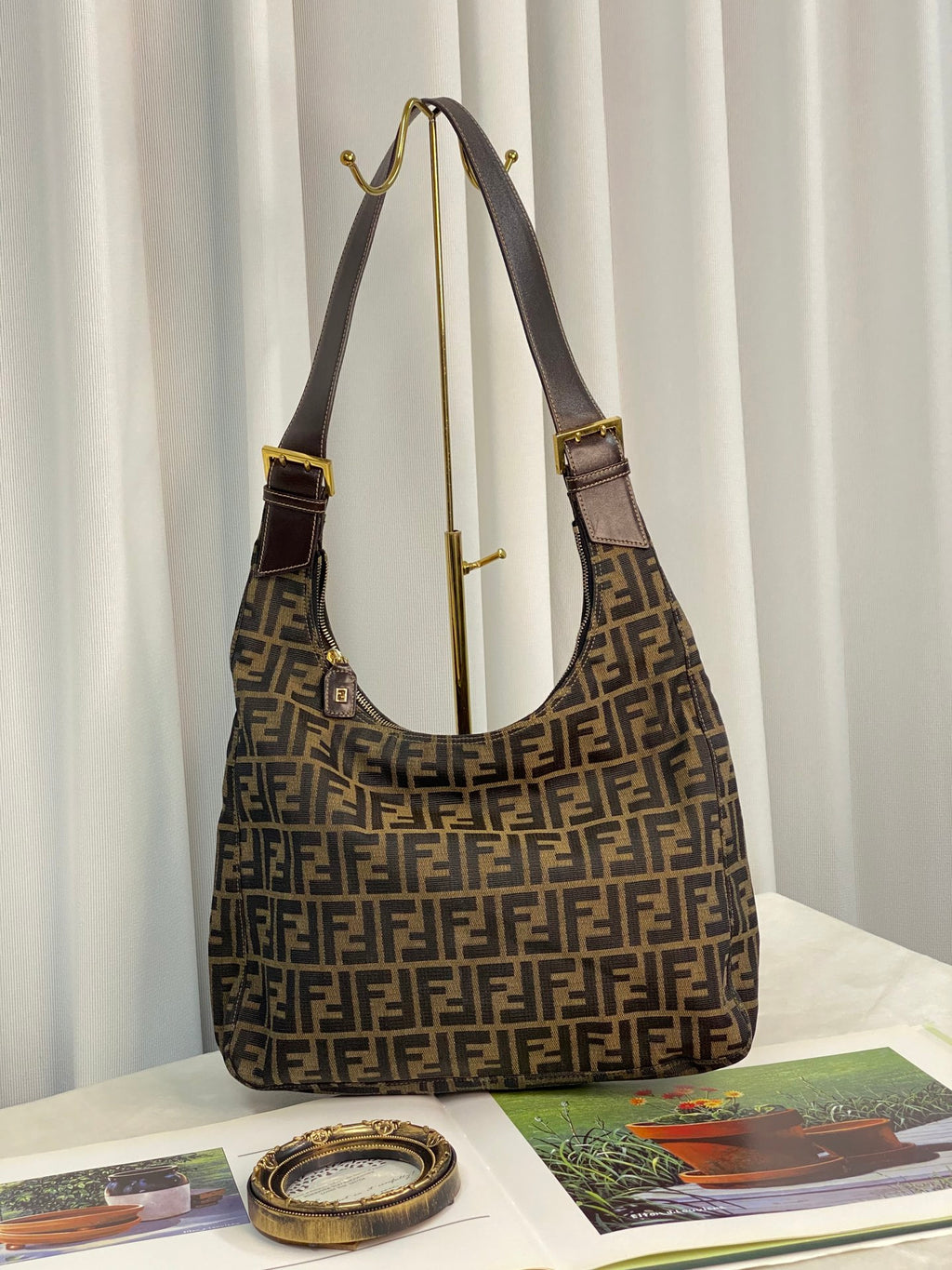 FENDI Zucca Hobo Shoulderbag