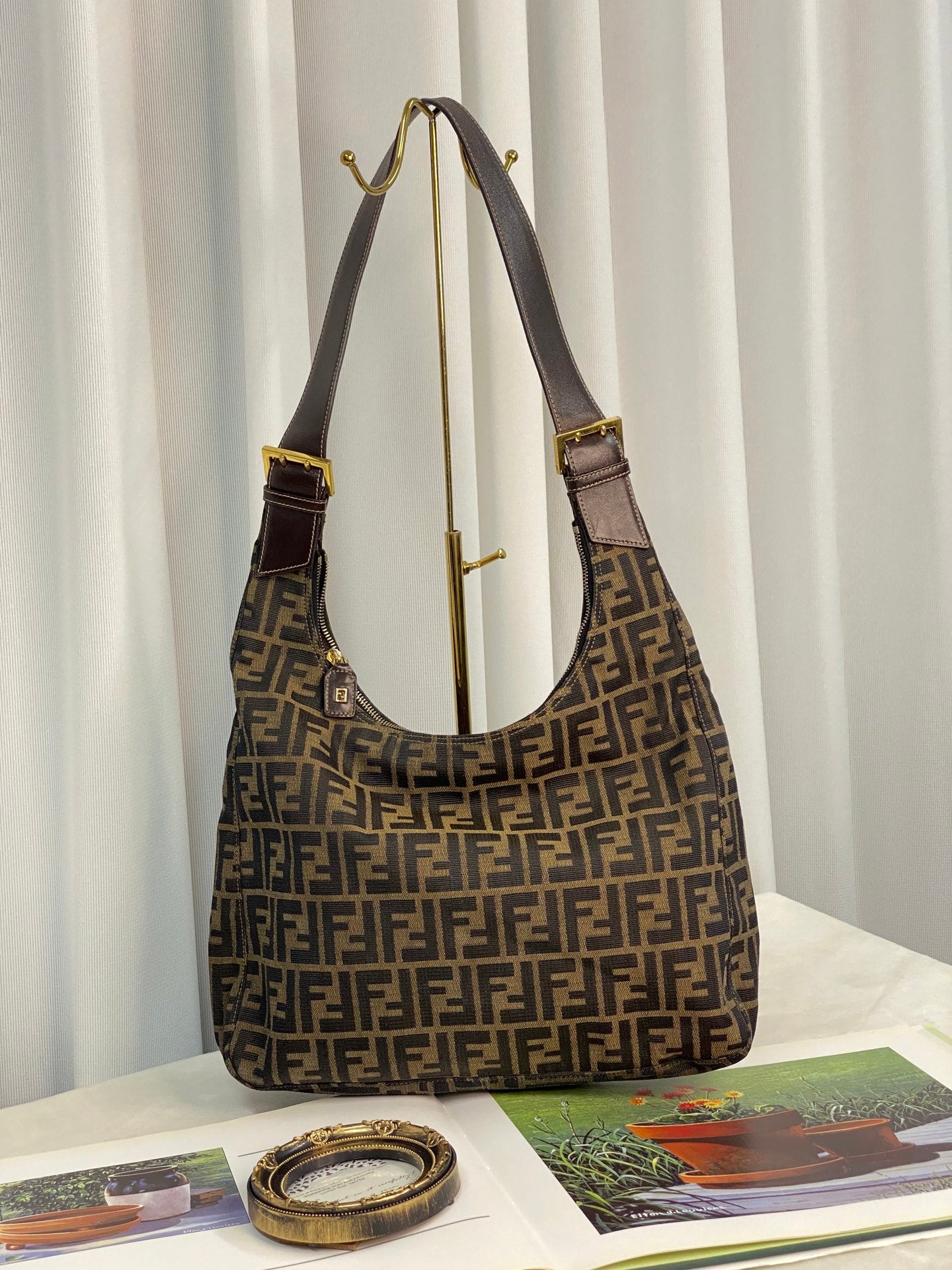 FENDI Zucca Hobo Shoulderbag