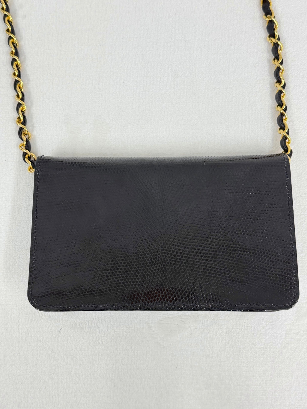 CHANEL Coco-Mark Lizzard Leather Shoulderbag