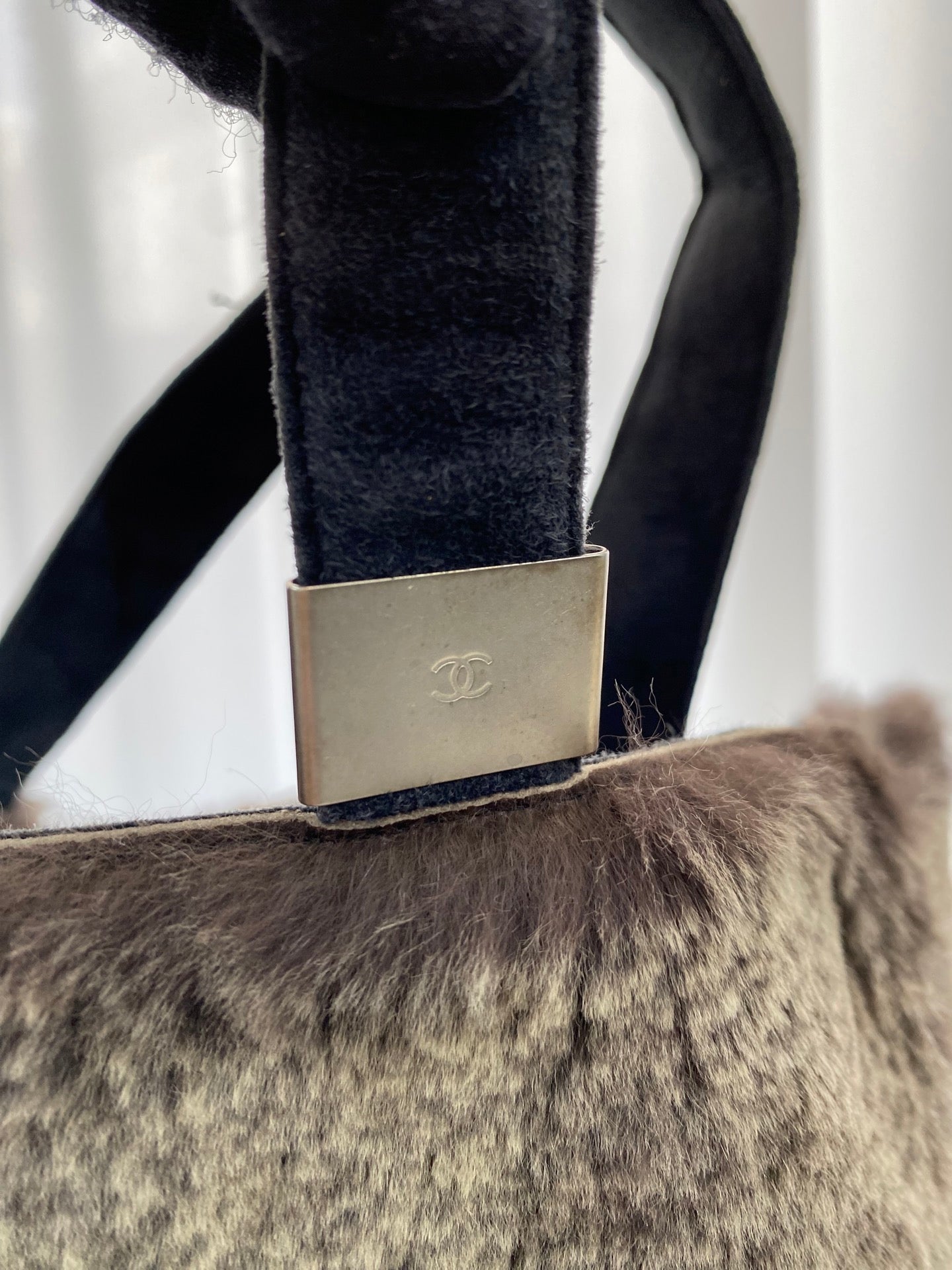 CHANEL Fur Tote Handbag