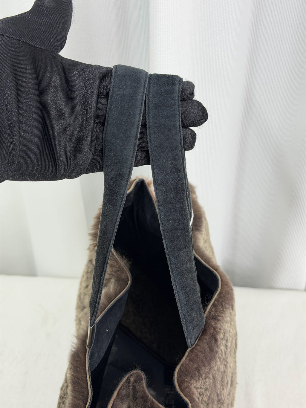 CHANEL Fur Tote Handbag