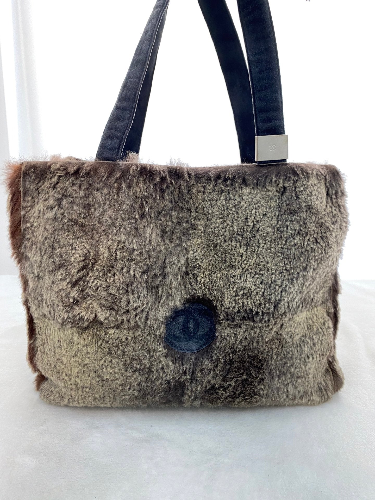 CHANEL Fur Tote Handbag
