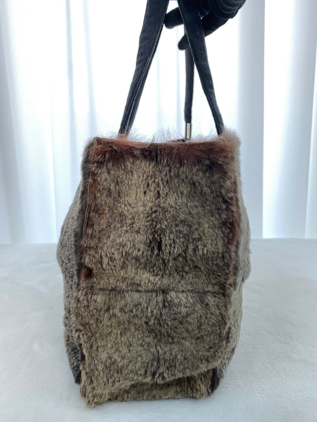 CHANEL Fur Tote Handbag