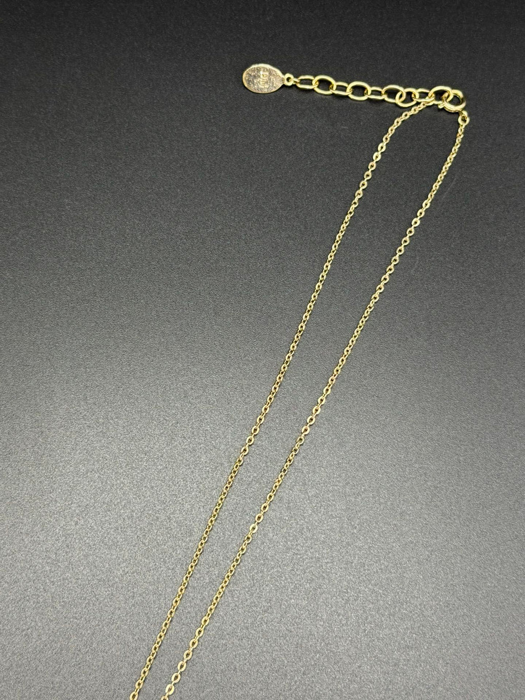 CHRISTIAND DIOR Rhinestone CD Logo Necklace