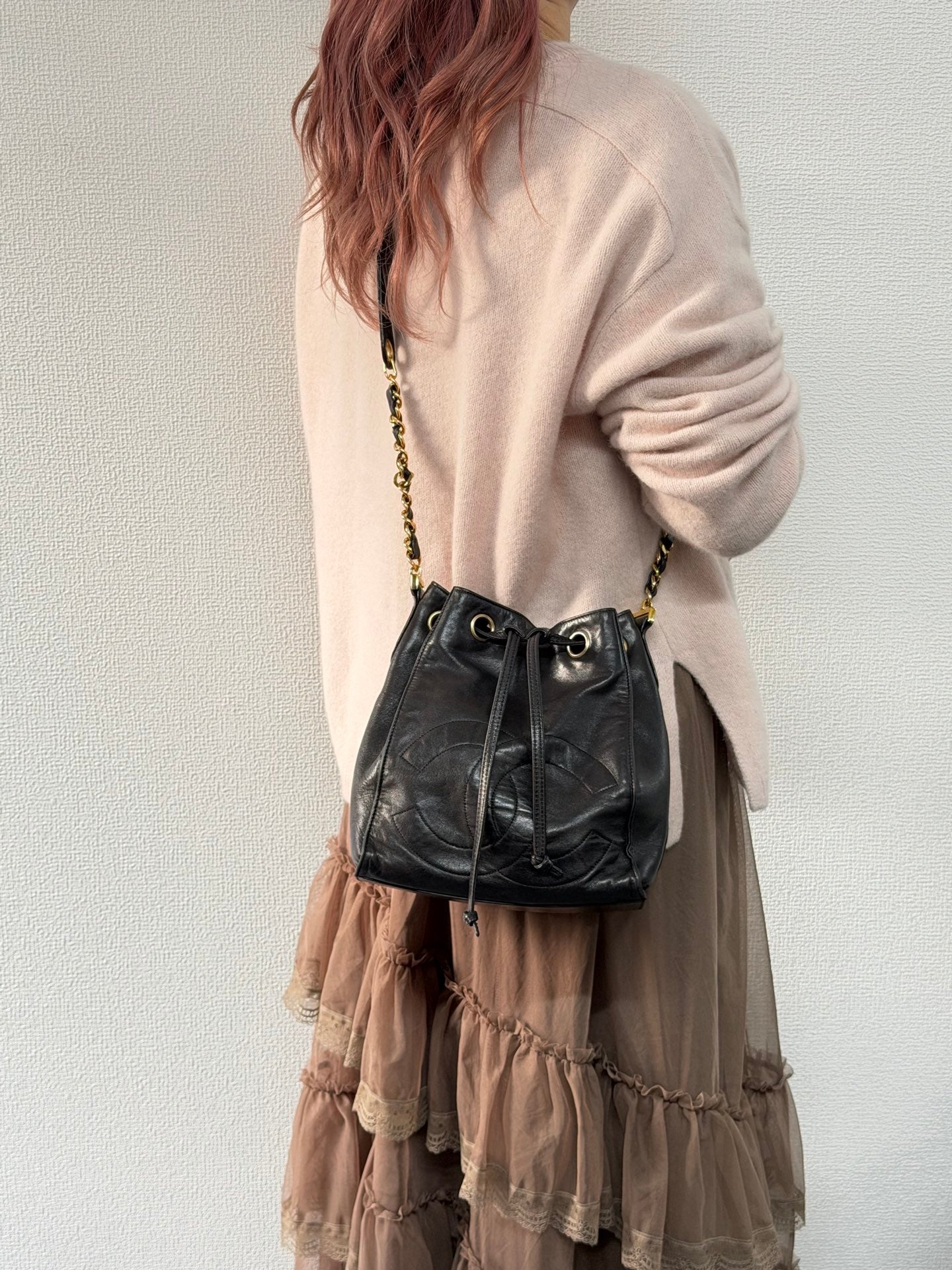 CHANEL Genuine Bucket Shoulderbag