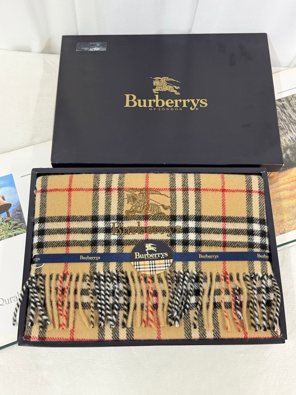 BURBERRY Check Pattern Scarf