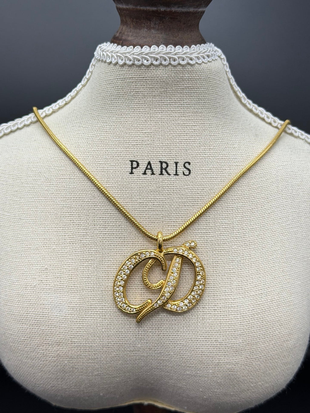 CHRISTIAN DIOR CD logo Necklace