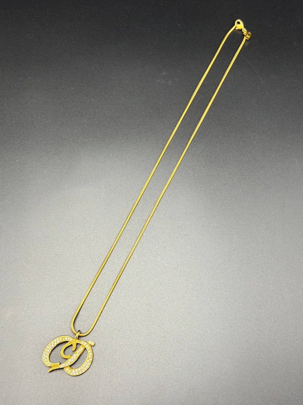 CHRISTIAN DIOR CD logo Necklace